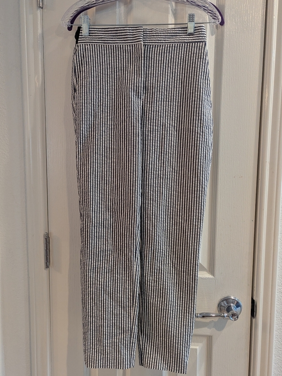 Zara Pants - Zara Seersucker Straight Leg Pants